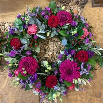 Ruby Reds Bloom Wreath