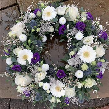 Silver Twilight Heart Wreath