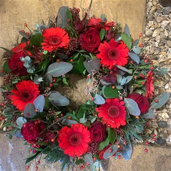 Crimson Reverence Wreath