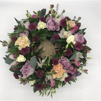 Heather &amp; Peach Tribute Wreath