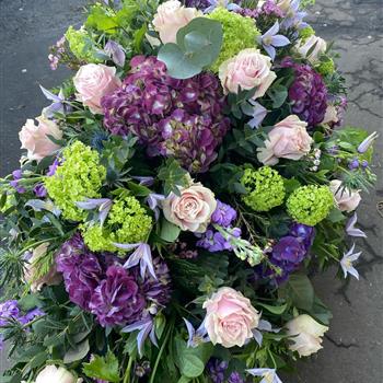 Purples &amp; Pinks Casket Spray