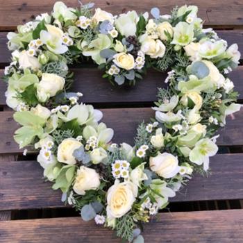 White Open Love Heart Tribute