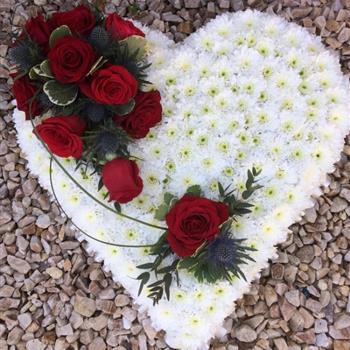 White Closed Heart Tribute