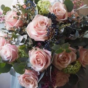 A Dozen Pink Roses