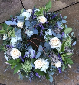 Wreath in Purple & White