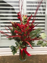 Christmas Amaryllis Vase
