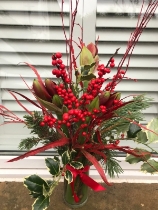 Christmas Amaryllis Vase